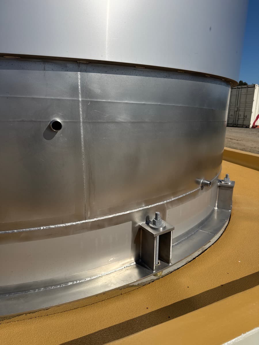 Stainless steel silo base — Pukekohe Auckland